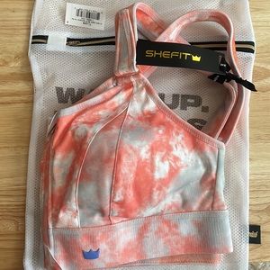 SHEFIT Ultimate Sports Bra. Size 1Luxe. Watermelon Tie Dye. New.